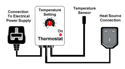 Diagram of a reptile thermostat